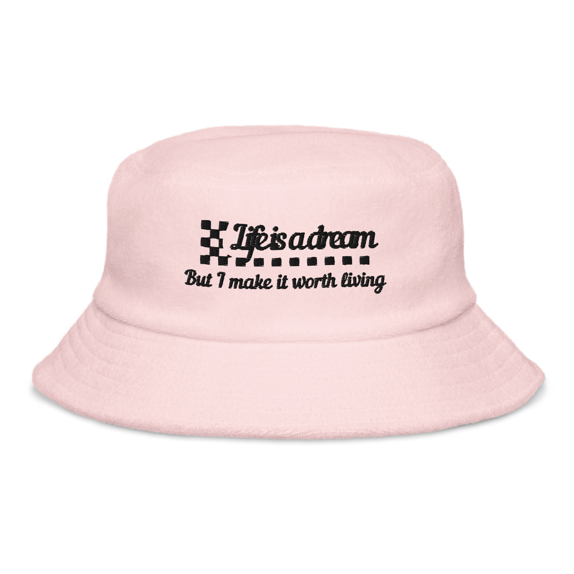 Unstructured terry cloth bucket hat